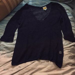 NWOT C&C California Navy V neck Long Sweater Small